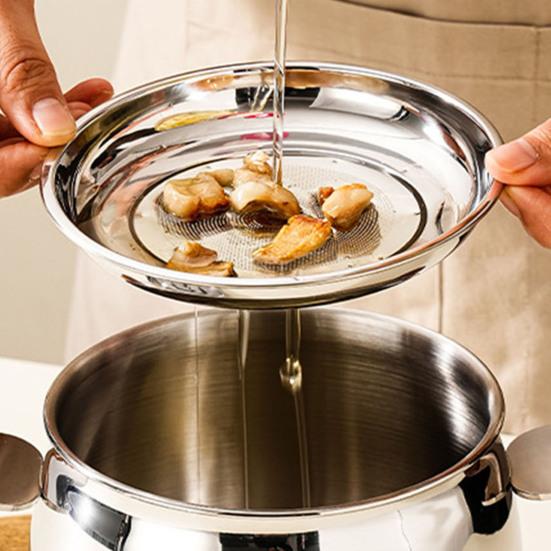 Bacon Grease Container with Strainer And Lid 1.3/1.8L Stainless Steel Container for Cooking Oil Storage Easy-Grip Handle Pot for Frying Oil Butter