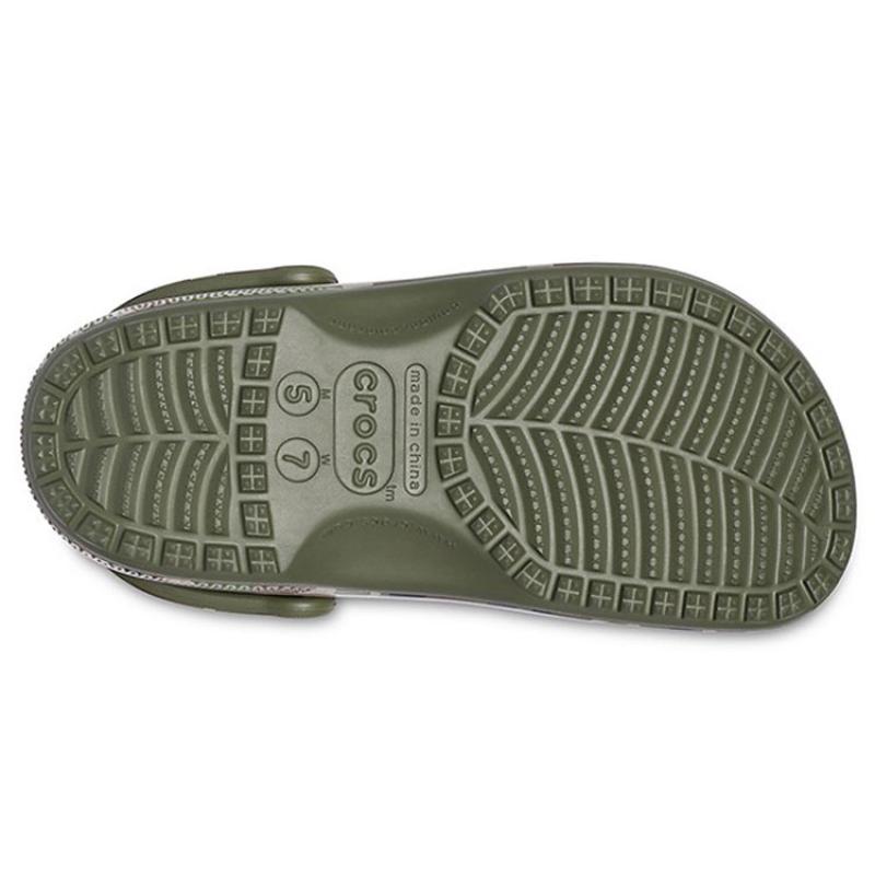 Crocs Beach Sandals Unisex Camouflage Army Green
