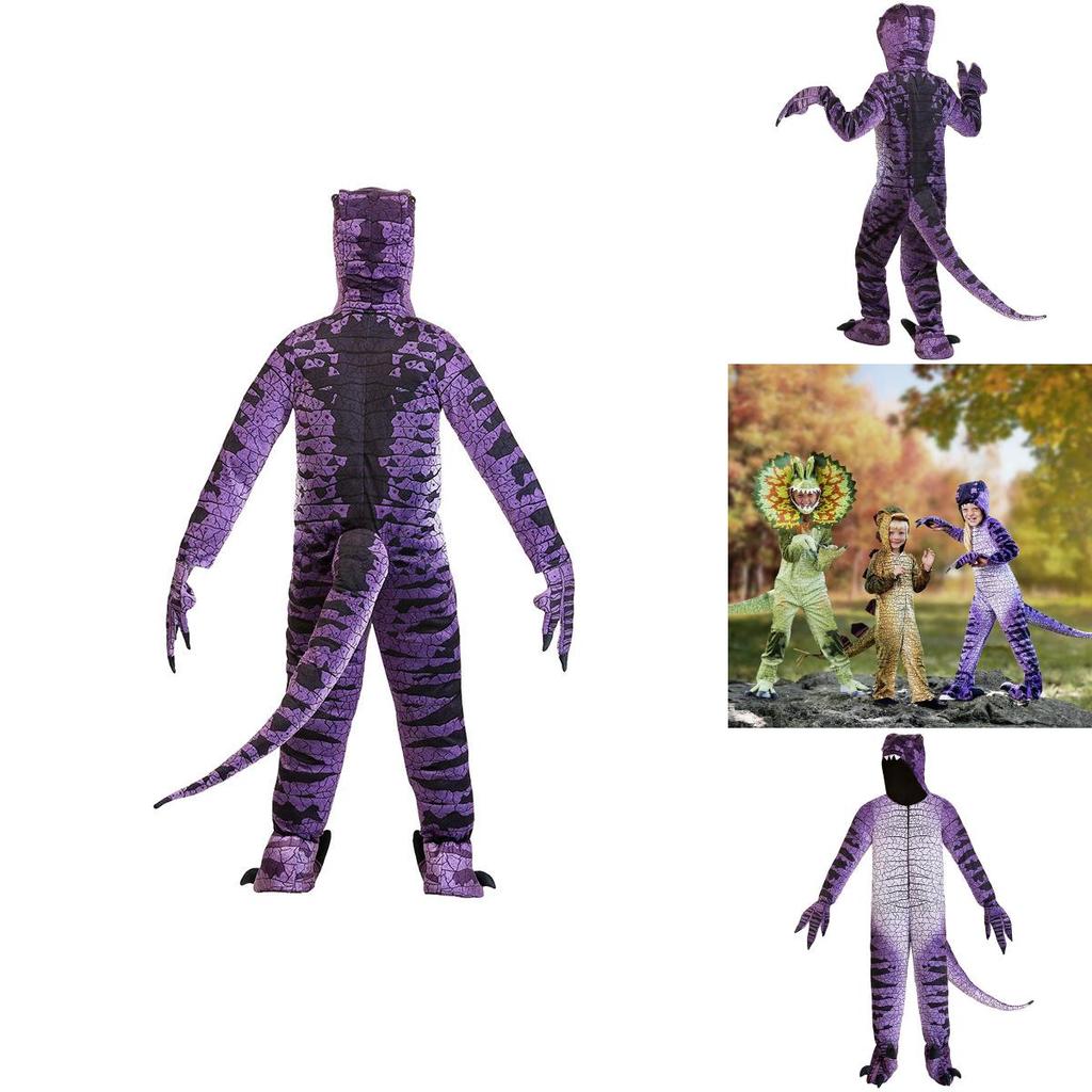 Fun And Ferocious Purple Dinosaur Costume For Kids Halloween Or Party