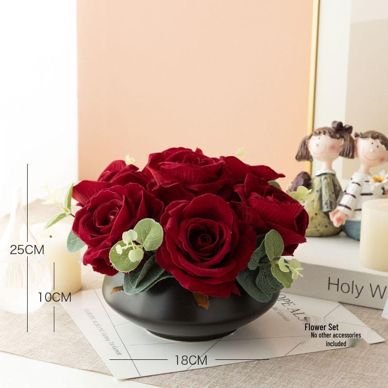 Nordic Modern Faux Flower Bouquet for Indoor Living Room or Dining Table Decor