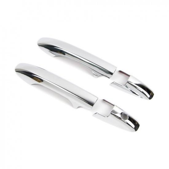 8Pcs Chrome Car Door Handle Frame Panel Cover Trim For Honda City 2008-2013
