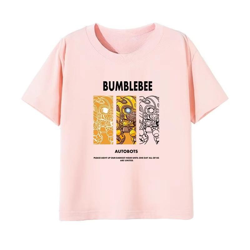

Transformers Optimus Prime Childrens Tshirt 2026 New Summer Pure Cotton Western Style Parent Child Half Sleeve Top Summer S