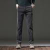 High-End Business Casual Stretch Corduroy Dad Pants for Men, New Autumn and Winter Thickened Long Pants for Middle-Aged Men