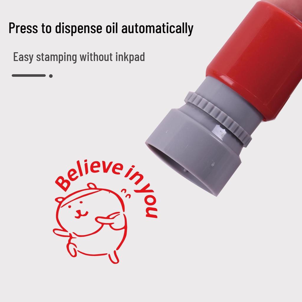 Encouraging Bear Stamp: Positive Math and English Teacher Comments