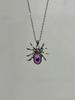 Gothic Halloween Spider Pendant Necklace With Geometric Alloy Chain For Women