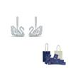 Swarovski Lifelong Bow Artificial Crystal Earrings Womens White