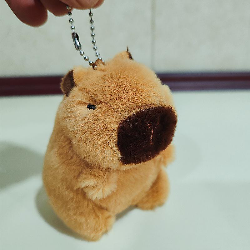 Pingente de boneca pônei fofo boneca capivara de pelúcia pingente de bolsa animal da floresta chaveiro mascote cavalo