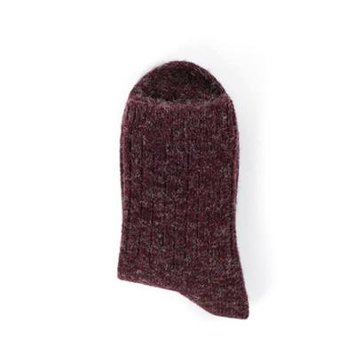 Abiruz Damen Angora Wollsocken Wein