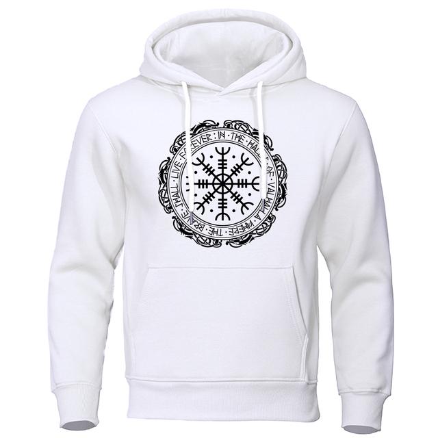 

Мужская и женская толстовка с длинными рукавами в стиле ретро, ​​классическая толстовка с капюшоном Viking Valhalla Odin, мужская модная толстовка с принтом 2XL