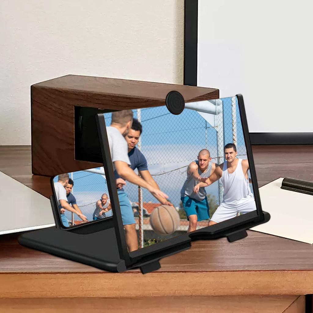 10 Inch Folding Mobile Screen Magnifying Glass Phone Desktop Stand 3D Mobile Phone Screen Magnifying Glass HD Video Amplifier