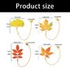4Pcs Fall Leaves Themed Metal Bookmarks with Chain Pendant Books Page Marker Reading Aid for Book Lover Readers Writers