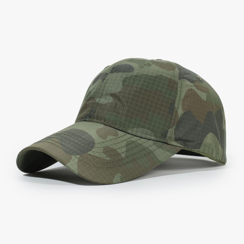 Unisex Camouflage Quick Dry Baseball Cap Outdoor Sun Protection Breathable Sports Adjustable Visor Hat for Men and Women