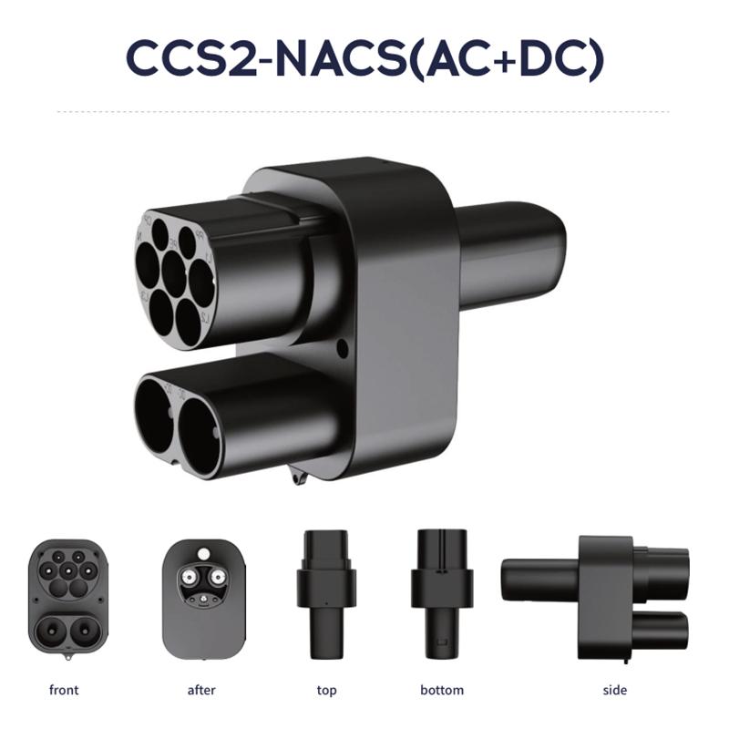 CCS2 to NACS EV Charger Adapter 80A AC / 250A DC CCS2 to Tesla Car Charging Convertor for Model Y/S/3/X CCS2 to Tesla
