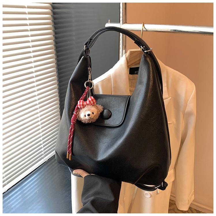 

Backpack Women s Large Capacity 2024 New Casual Niche Design Multifunctional Crossbody Bag Dumpling Bag Backpack чорний