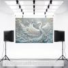 2D plane design, 2D plane banner 1 piece - a white mythical bird with spread wings and ornate patterns
