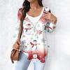 Women's Fashionable Casual Long Sleeved Loose Oversized Printed Top
