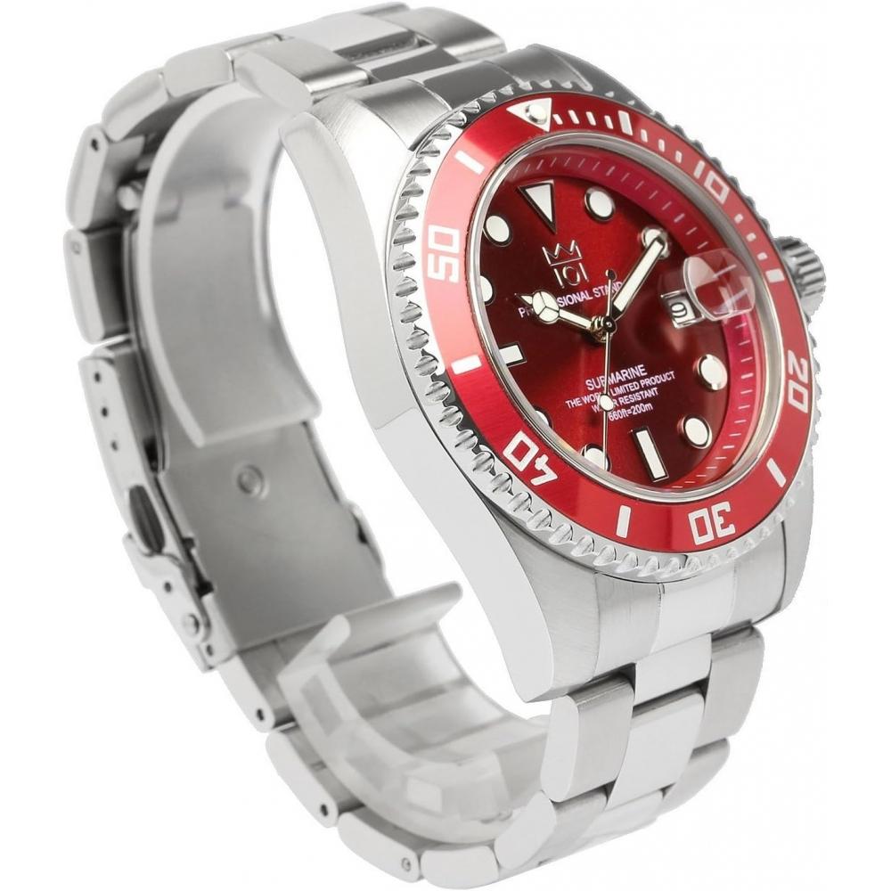 Hyakuichi 101 Quartz Diver S Watch Red Hyaku1 001