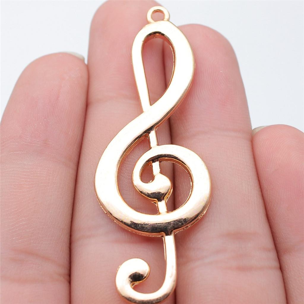 Шармы Подвески Музыкальная Нота Свадебная Фурнитура QC086 A36-2pcs-61x22mm