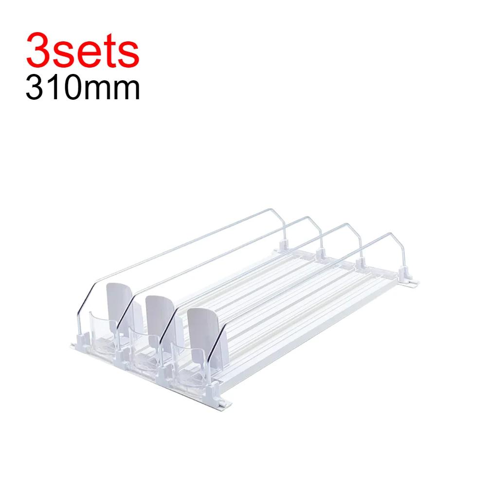 

Диспенсер для напитков Регулируемая ширина полки для банок Толкатель E-образный Glide Spring Push Толкатель для напитков Полка для кухонного холодильника