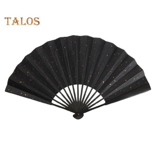 

Складной веер из бумаги в китайском стиле, легкий ручной вентилятор для танцев кунг-фу, портативный летний охлаждающий вентилятор, украшения, аксессуары для вечеринок чёрный