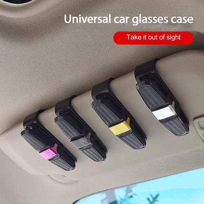 Universal Car Auto Sun Visor Glasses Box Sunglasses Clip Card Ticket Holder Fastener Pen Case Eyeglasses Clips Accessories