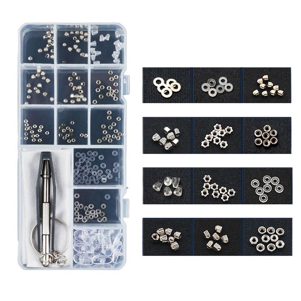 Kit With Tweezers Watch Tiny Screws Sun Glasses Nuts Eyeglass Nose Pads Sunglass Repair Tool Glasses Screws Sets Glasses Screws