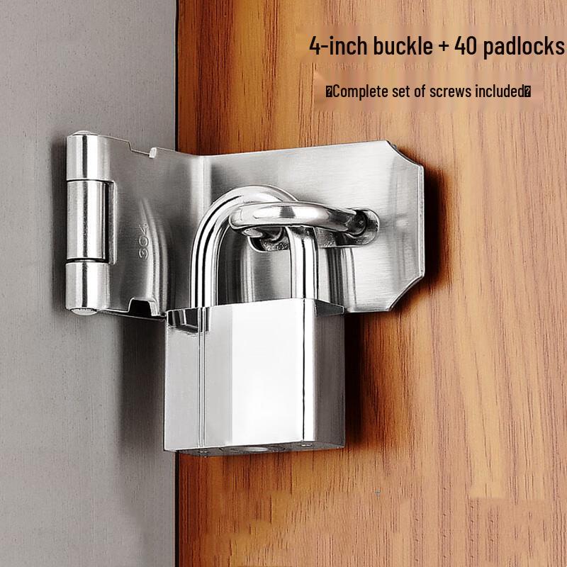 Chu Ke Stainless Steel Right Angle Door Latch with 40mm Padlock