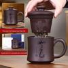 Yixing Zisha Purple Clay Tea Cup Set with Filter