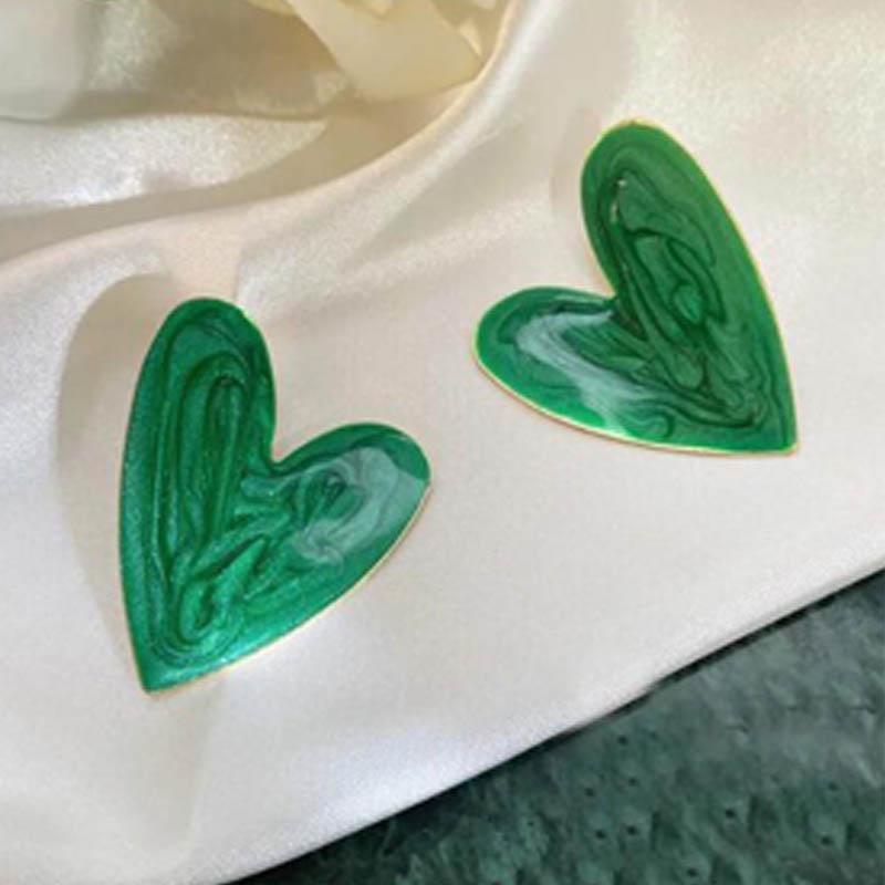Aestheticism Valentine's Day Heart Studs Earrings Romantic Couple Gift for Women Fashion Sweet Ear Jewelry  Earrings