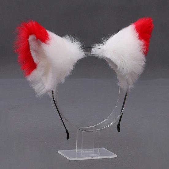 Women Hairband Cute Lolita Simulated Anti-slip Hair Accessories Photograph Prop Cosplay Party Plush Fox Cat Ears Hair Hoop Party Supplies