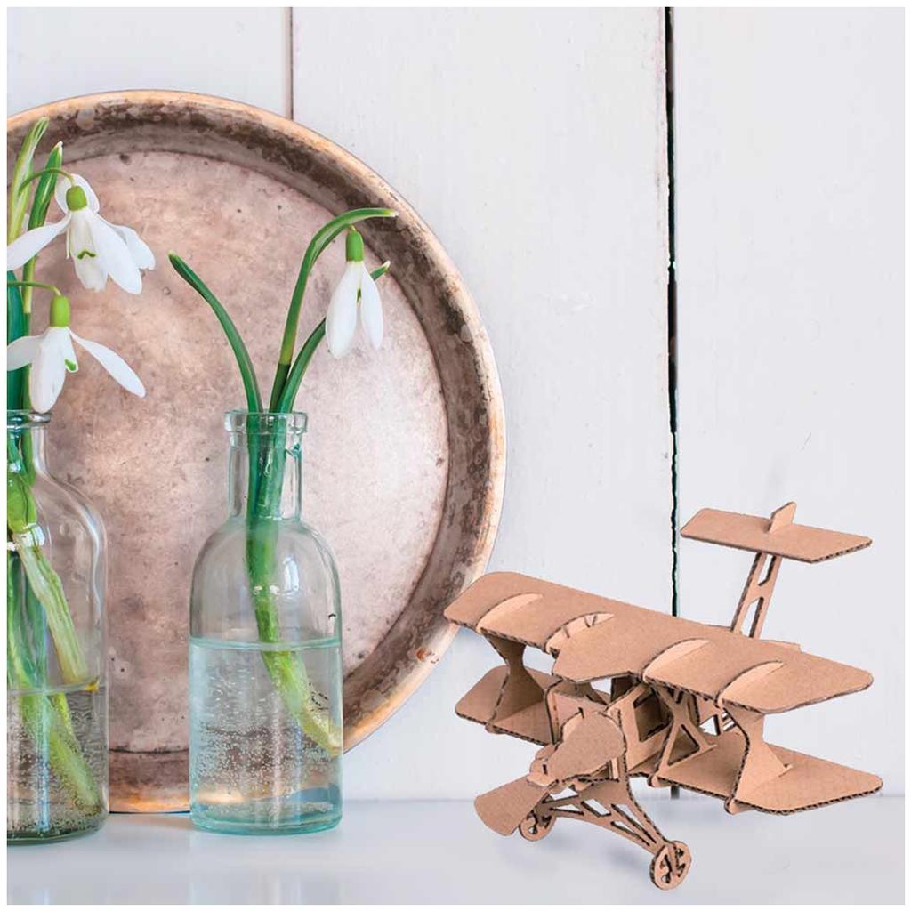 Les Trésors De Lily [Q4559] - Figurine carton 3D 'Avion' - planches 16. 5x17. 5 cm