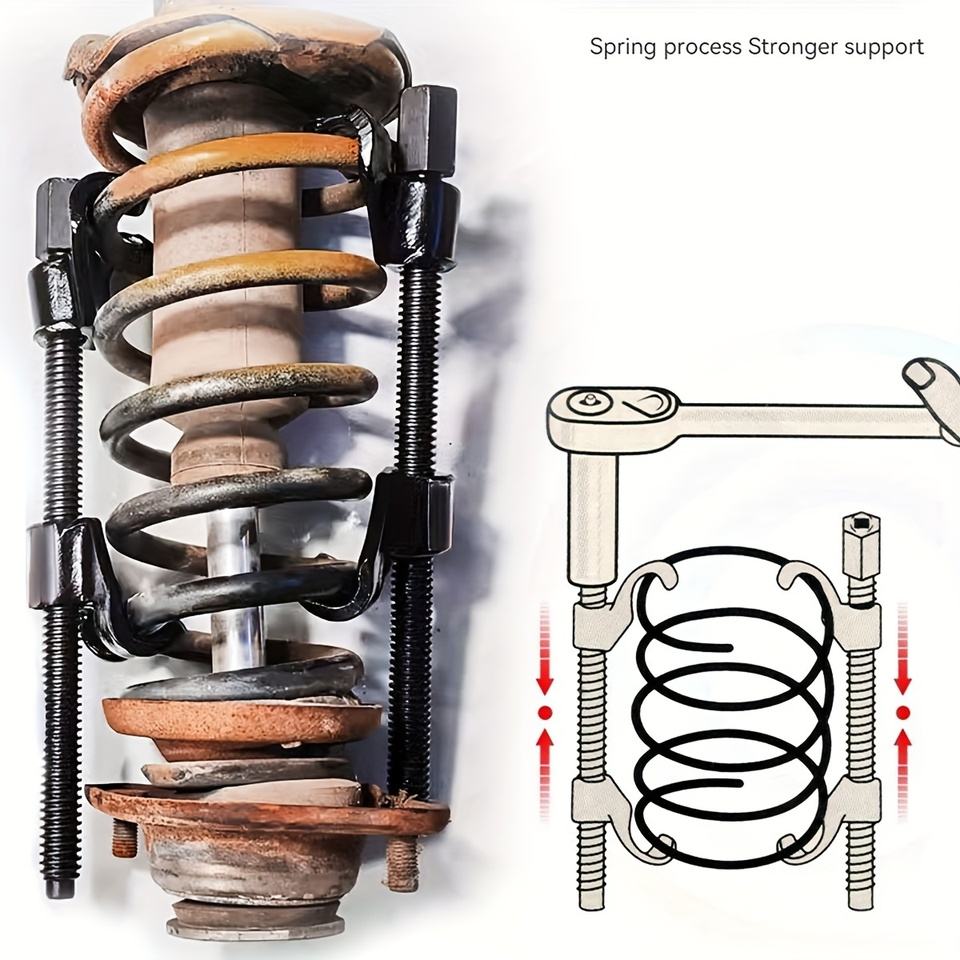 Xiaomi For Vehicle Auto Car Repair Tools 27/37cm Drop Forged High Carbon Steel Coil Spring Compressor Strut Remover Installer Tool Kit