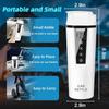 Car Electric Kettle: 12V/24V Portable Water Boiler Heated Travel Mug,Multiple Temperature Adjustable Coffee Tea Truck Cup with 304 Stainless Steel
