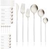 Black Gold 36Pcs Matte Flatware Dinnerware Set Knife Dessert Fork Spoon Dinner Set Stainless Steel Tableware Kitchen Cutlery Set
