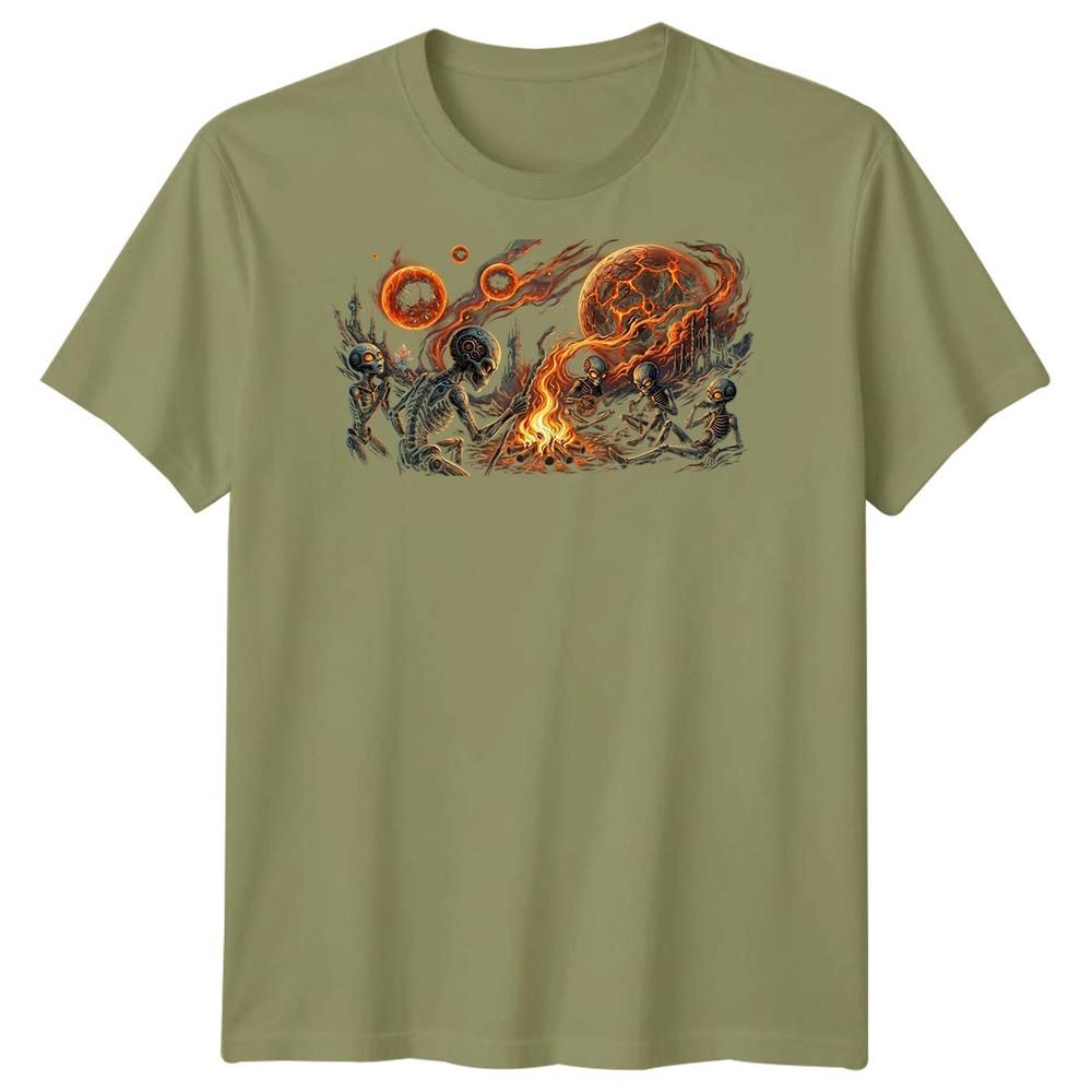 Alien Camping Unisexs T Shirt Ufo Et Adventure Night Area Trip