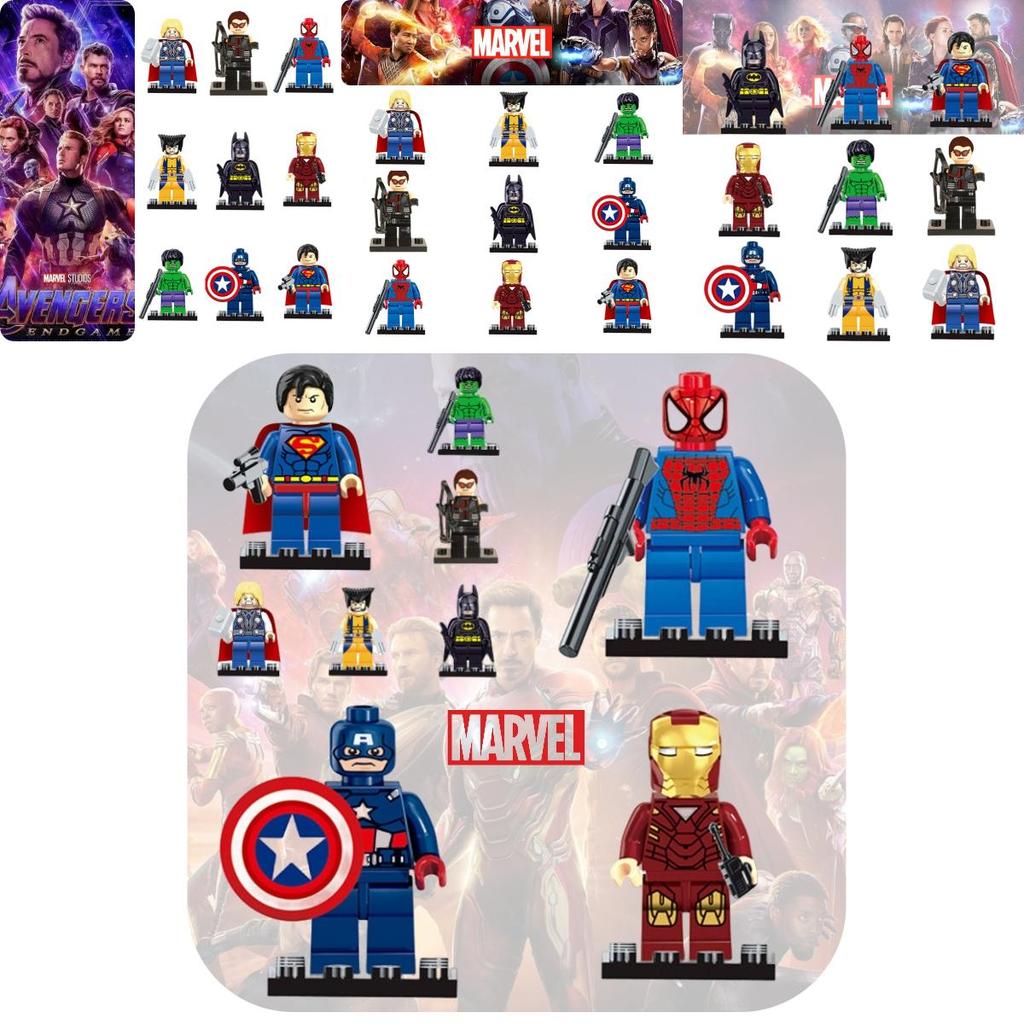 D818-898 Superhero Building Blocks High-quality Abs Plastic Diy Assembly Toy 9 Color Options 5cm Height