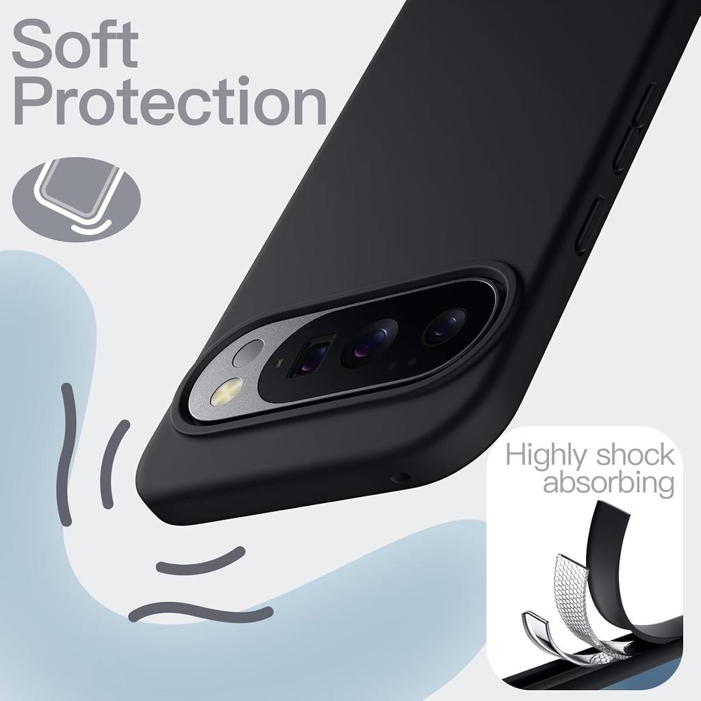 Fashion Solid Colour Shockproof Protective Liquid Silicone Phone Case For Google Pixel 10 9 8 ProXL Pro 10A/9A/8A