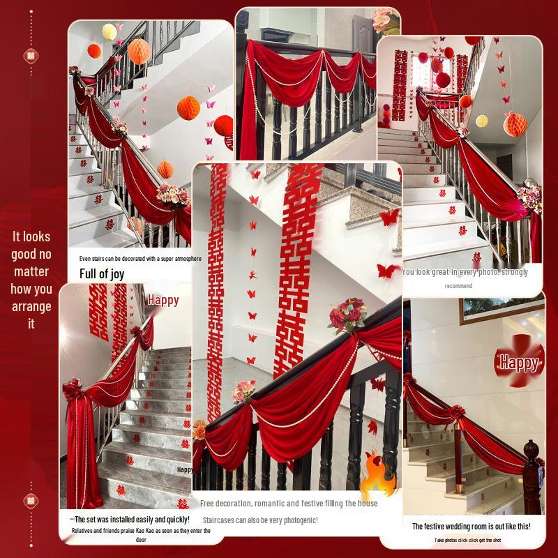 Decorazione Scalinata Doppia Felicità per Matrimoni - Design Casa Autocostruita Rustica