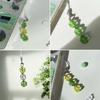 Fashion Beaded Phone Charm Lanyard for Women Girls Crystal Four Leaf Clovers Keyring Stylish Keychain Bag Purse Pendant