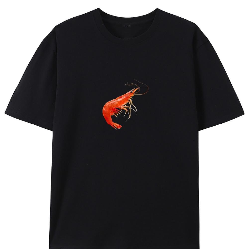 Damen Lustige Garnele Nun Das Ist Was Ich Tue T-Shirt Herren Oversized Tee Baumwolle Unisex Harajuku Kurzarm Top