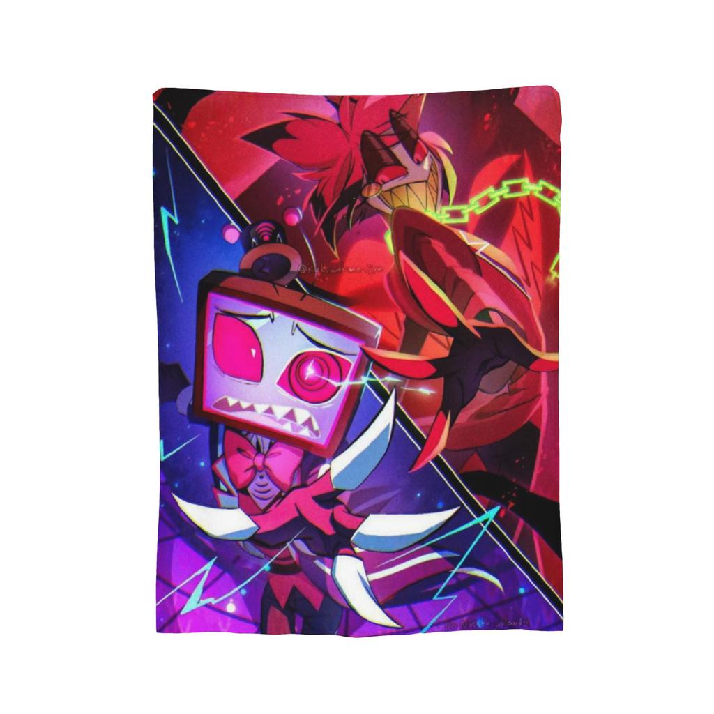 Hazbins Hotels Alastor Vox 2 Throw Blanket for Couch Soft Fuzzy Plush Blanket 50x60 Inch Multiple Sizes Bedspread for All Season