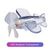 Wind-Powered LED Safety Light for Bike Motorcycle - No Battery Airplane Shape Warning Lamp 80mm