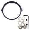 Universal 5.75 Inch Aluminum Round Headlight Housing Headlamp Trim Ring Mount Bracket Motorcycles