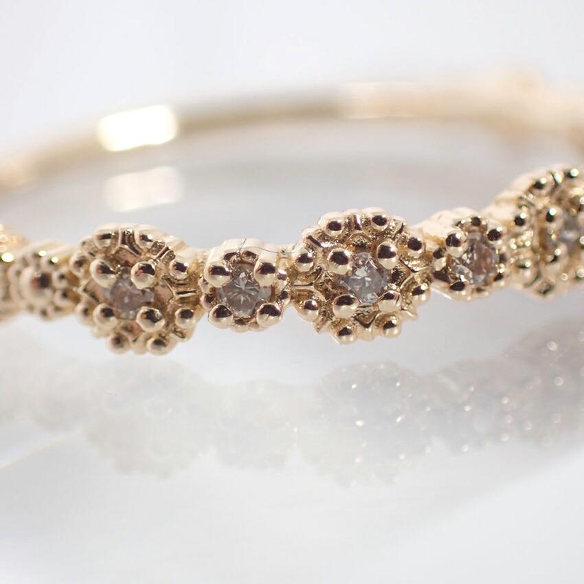 [Pre-owned] Agete K10 Diamond 0.09ct Ring / Size 11 / J92-6