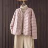 Autumn and winter new light down jacket women's short long-sleeved ribs fish bones keep warm and thin inside and outside
