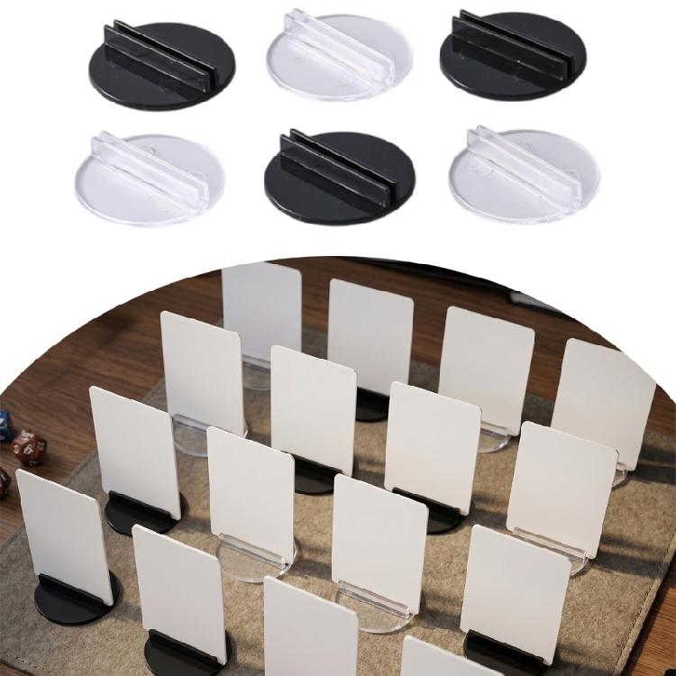 100Pcs Round Miniature Card Holder Stand Clear Small Card Stands Paper Miniature Bases For Board Game Easy To Use