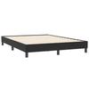 Box Spring Bed with Mattress & LED Lighting Black 160x210 Cm Velvet