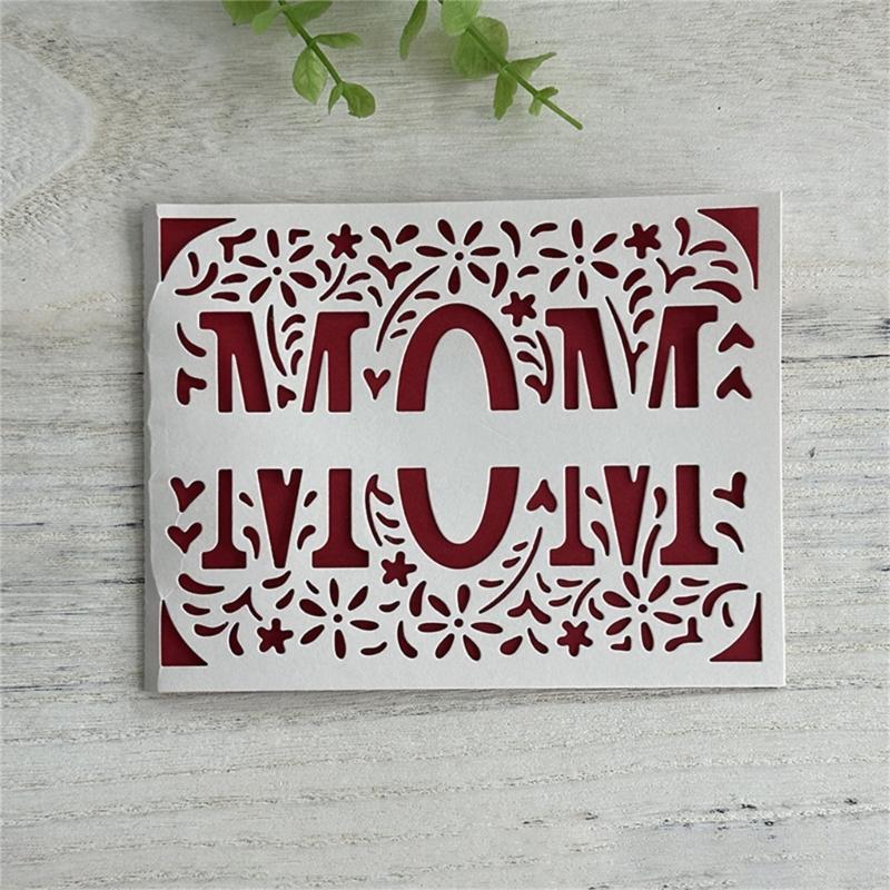 Mom Flower Cutting Dies for Photo Scrapbooking Card Making Decorations Embossing Stencils Carbon Steel Die Cuts
