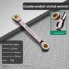 1PC Double Head Ring Ratchet Wrench 6-27mm Dual-use Fast Plum Blossom Ratchet Spanner for Bicycle Motorcycle Car Repair Tools
