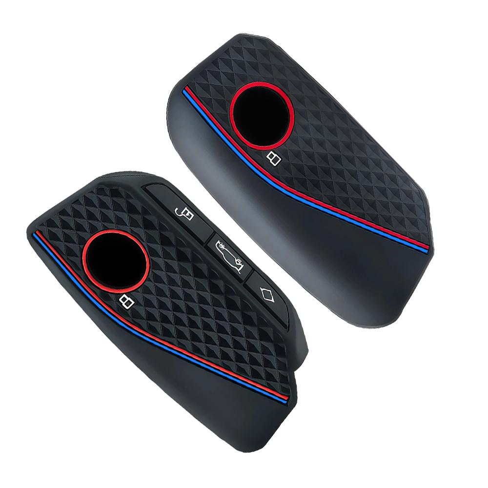 New Style Silicone Holder Key Cover Accsesories Car Key Case Keychain For Bmw Series 7 735I 740Li X7 X1 U11 I7 G07 Lci Xm